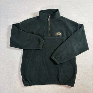 Vintage Polar Graphics Made in USA Alaska Embroidered Eagle Quarter Zip Fleece
